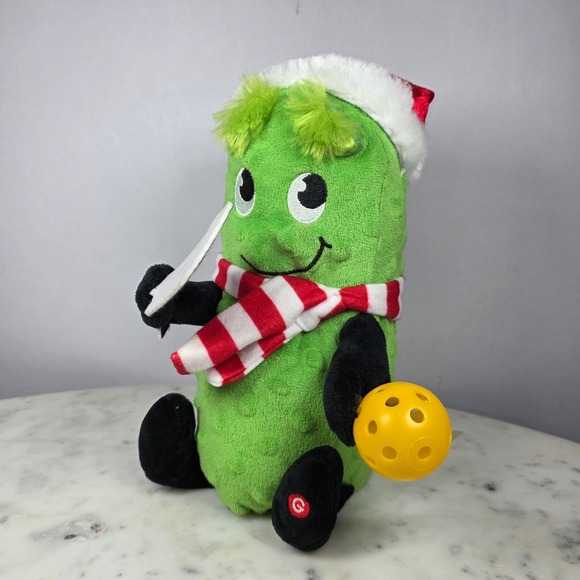 Gemmy Pickleball Christmas Pickle Ball Plush Animated...